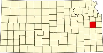 State map highlighting Franklin County