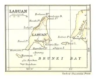 Map of Labuan, 1888