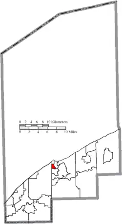 Location of Grand River in Lake County