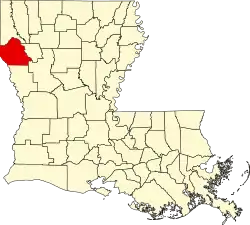 Location within the U.S. state of Louisiana
