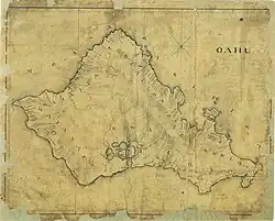 Outline of the ʻEwa District from a 19th century Hawaiian map