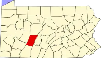 Map of Cambria County, Pennsylvania
