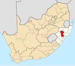 UMzinyathi District within South Africa