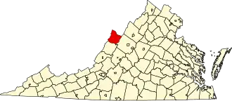 State map highlighting Highland County