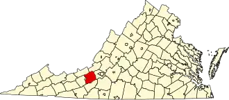 State map highlighting Montgomery County