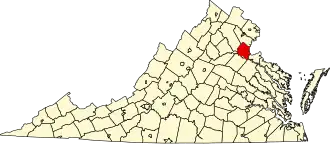 State map highlighting Stafford County