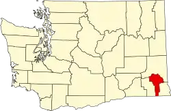 State map highlighting Garfield County