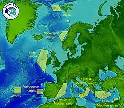 map of HERMIONE scientific study areas