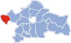 Location within Białystok County