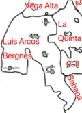 Map of the Ward of Luis Arcos Bergnes
