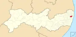 Location of São Lourenço da Mata in Pernambuco
