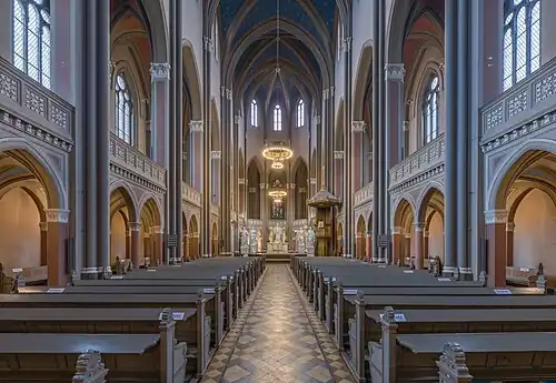 Looking down the nave, towards the altar