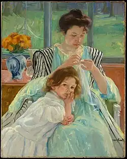 Image 33Young Mother Sewing, Mary Cassatt (from History of painting)