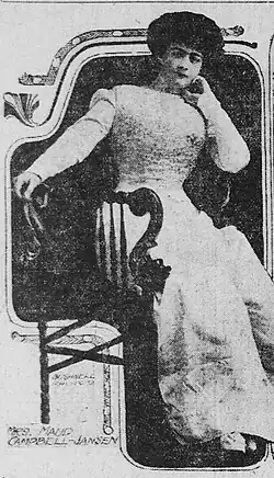 Mrs Maude Campbell-Jansen in 1910.