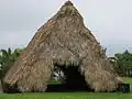 thatched canoe house