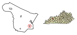 Location in McLean County, Kentucky