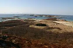 Meløyvær and Krøttøy seen from the Nordlystoppen