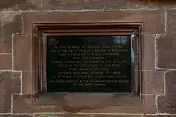 Memorial to Payne, First Lieutenant of H.M.S. Tauranga, in Chester Cathedral