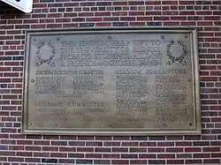 Dedication plaque outside Memorial Stadium