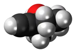 Space-filling model of methylpentynol