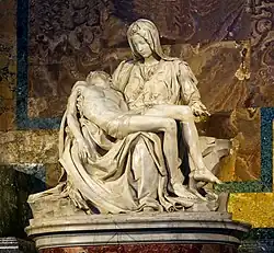 Image 8Pietà, by Michelangelo, is a key work of Italian Renaissance sculpture. (from Culture of Italy)