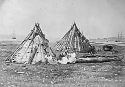 Mi'kmaq encampment, Sydney, Cape Breton Island