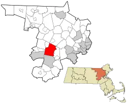 Location in Middlesex County in Massachusetts