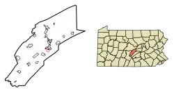 Location of Juniata Terrace in Mifflin County, Pennsylvania.