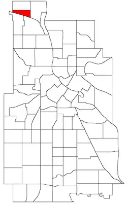 Location of Humboldt Industrial Area within Minneapolis