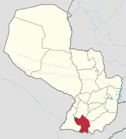 Misiones shown in red