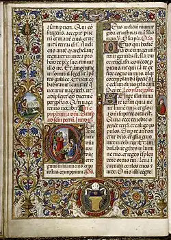 Example of a decorated page from the first part, fo 29 vo.