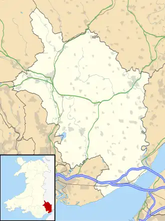 Usk is located in Monmouthshire