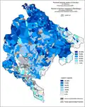 Serbian language by settlements (2011 census)