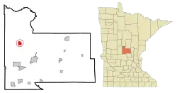 Location in Morrison County and the state of Minnesota