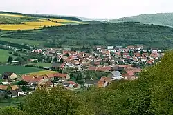 Niedermoschel as seen from Moschellandsburg castle
