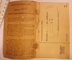 "Motbok" - Åmål systembolag (1920). Section 1