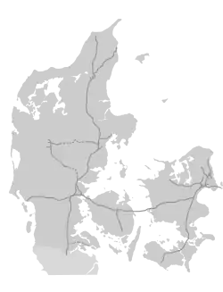 Motorways in Denmark.