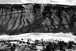 Mount Everts from Mammoth terraces