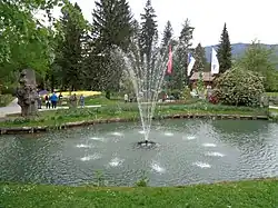 Fountain in the Mozirski Gaj Flower Park
