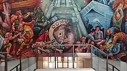 A mural at the COMIBOL archives