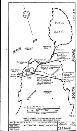 Proposed site layout for a 500 megawatt reactor at Murrays Beach.