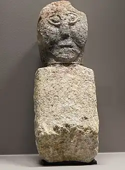 A herm-type buste-socle from Trémuson, Côtes-d'Armor.