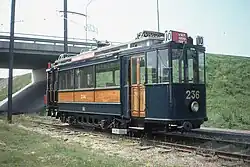 The Amsterdam motor car 236 at the Ringweg terminus (1975-1979).