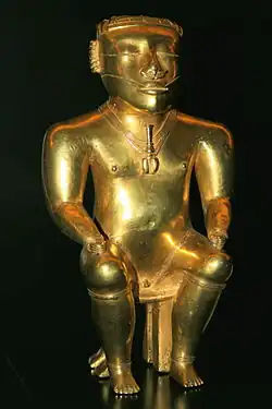 Statuette of a Quimbaya cacique [es] (200–1000 AD)[9]