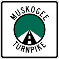 Muskogee Turnpike marker