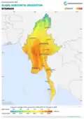 Solar potential map of Myanmar