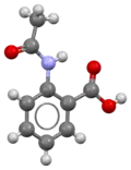 Ball-and-stick model of N-Acetylanthranilic acid