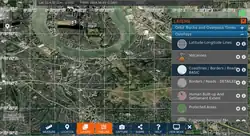 The Greenwich Meridian overlaid with latitude-longitude lines