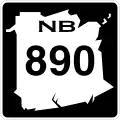Route 890 marker
