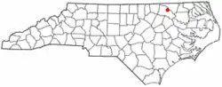 Location of Halifax, North Carolina
